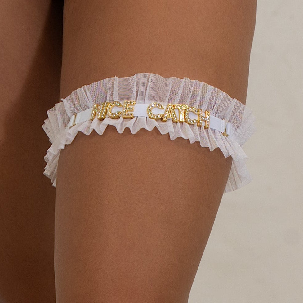 Personalized Tulle Ruffle Garter