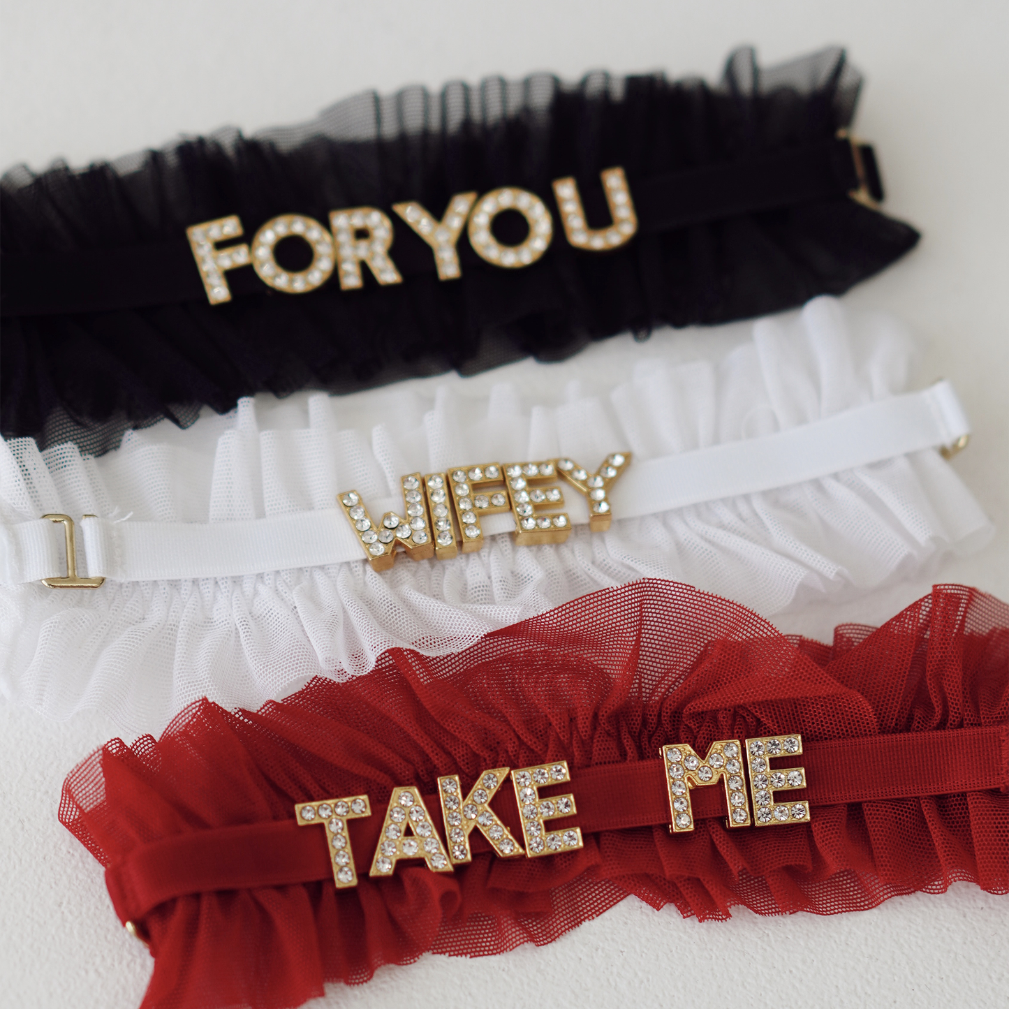 Personalized Tulle Ruffle Garter
