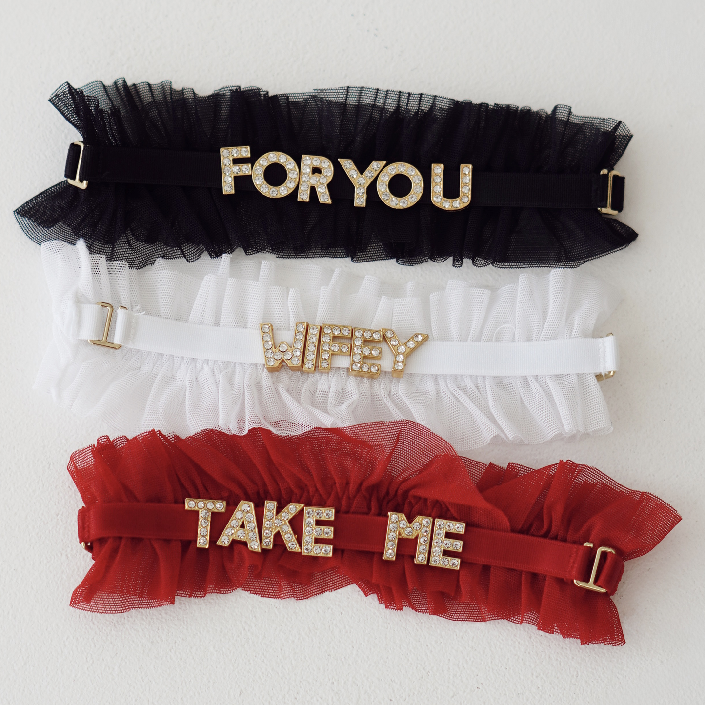 Personalized Tulle Ruffle Garter